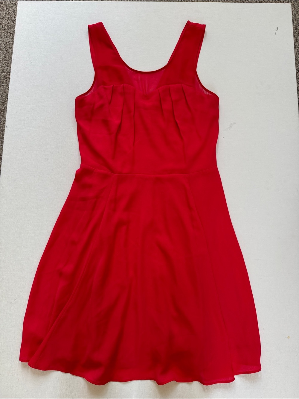 Red Sleeveless Fit-and-Flare Dress